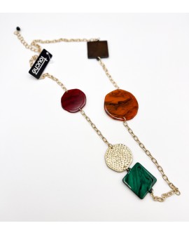 Collar multicolor con piezas geométricas – Touche con referencia TOU-piedras colores y un precio de 29,25 € de la sección bis...