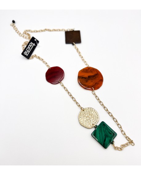 Collar multicolor con piezas geométricas – Touche con referencia TOU-piedras colores y un precio de 29,25 € de la sección bis...