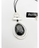 Collar negro con colgante plateado irregular – Touche con referencia TOU-piedra negra y un precio de 31,50 € de la sección bi...