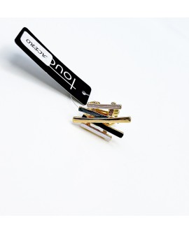 Anillo negro y gris Touche – barras metálicas doradas con referencia TOU-anillo abstracto negro y un precio de 18,55 € de la ...