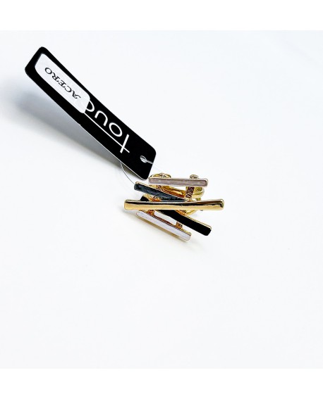 Anillo negro y gris Touche – barras metálicas doradas con referencia TOU-anillo abstracto negro y un precio de 18,55 € de la ...