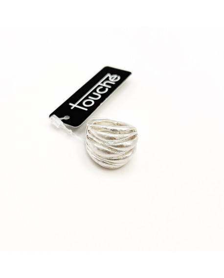 Anillo plateado mate elástico con efecto ondulado – Touche con referencia TOU- anillo plata mate y un precio de 20,25 € de la...