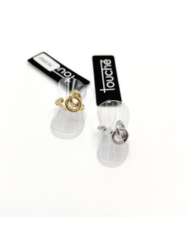 Anillo regulable en dorado y plateado con aros entrelazados – Touche con referencia TOU- anillo regulable y un precio de 8,90...