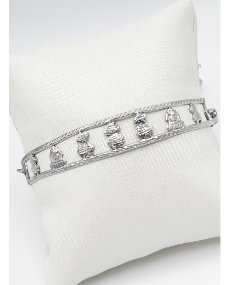 Pulsera fallera con figuras y cordón ajustable