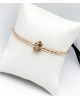 Pulsera fallera dorada con figura de fallerita