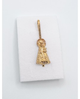 Sujeta fajín dorado con Virgen de los Desamparados – Complemento fallero para hombre con referencia CAR - sujeta fajín vir. o...