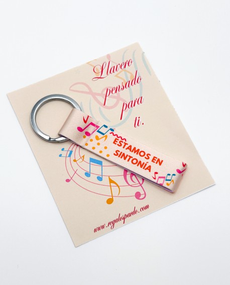 Llavero de tela “Estamos en sintonía”