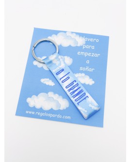 Llavero de tela “Sueña a lo grande”