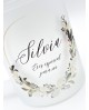 Taza de cristal personalizada con nombre y detalle floral con referencia PAR- taza glass flores y un precio de 7,80 € de la s...