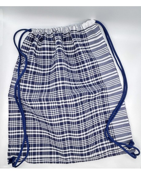 Mochila saco pañuelo fallera azul | Artesanal