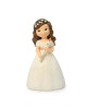 Figura de tarta comunión niña con vela resina