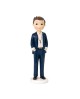 Figura de tarta comunión niño moderno traje azul