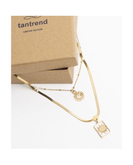 Collar doble dorado sol y nácar Tantrend Little Things con referencia TAN-06290010 y un precio de 24,85 € de la sección bisut...