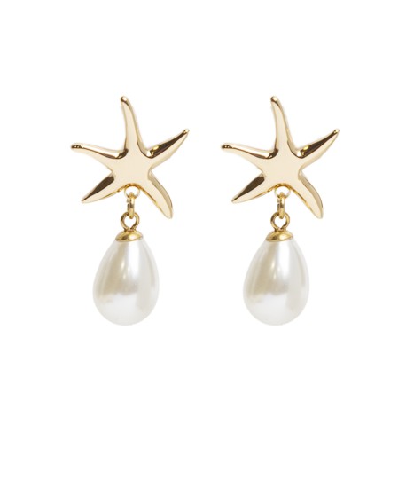 Pendientes estrella de mar y perla Tantrend con referencia TAN-06285138 y un precio de 9,70 € de la sección bisutería mujer