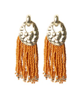Pendientes largos naranja con flecos Tantrend con referencia TAN-04410886/1 y un precio de 13,70 € de la sección bisutería mujer