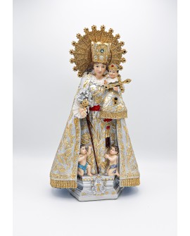 Figura Virgen de los Desamparados decorativa plata y oro con referencia JAV-0009097 y un precio de 97,85 € de la sección Figu...