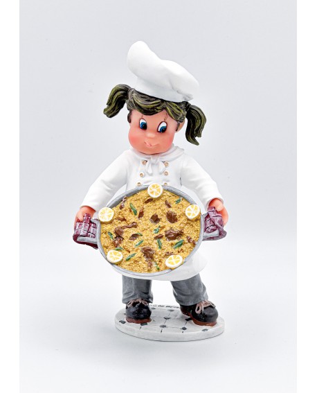 Figura cocinera paellera con paella Nadal con referencia NAD- cocinera y un precio de 51,00 € de la sección Figuras decorativas