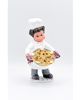 Figura cocinero paellero con paella Nadal con referencia NAD- cocinero y un precio de 51,00 € de la sección Figuras decorativas