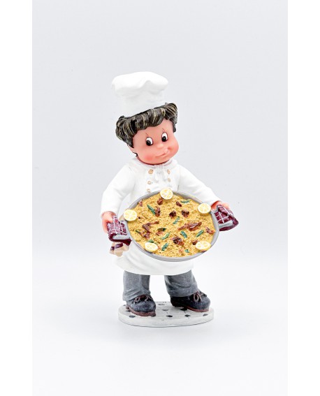 Figura cocinero paellero con paella Nadal con referencia NAD- cocinero y un precio de 51,00 € de la sección Figuras decorativas