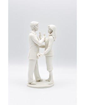 Figura de tarta de boda pareja brindando Nadal con referencia NAD- brindis y un precio de 45,90 € de la sección Figuras decor...