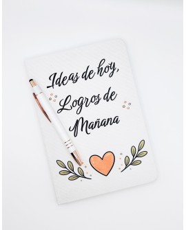 Libreta con boli graduación “Ideas de hoy, logros de mañana”