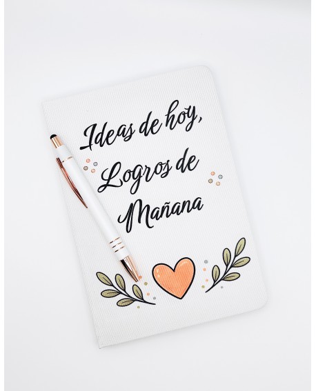 Libreta con boli graduación “Ideas de hoy, logros de mañana”