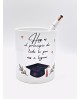 Portalápices graduación con boli y frases motivadoras