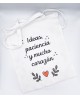 Bolso tote para profes “Ideas, paciencia y mucho corazón”