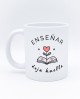 Taza mate para profe “Enseñar deja huella”