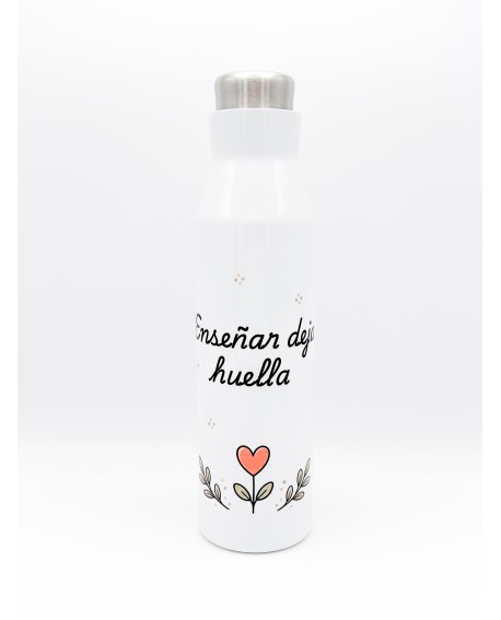 Botella térmica para profe “Enseñar deja huella”