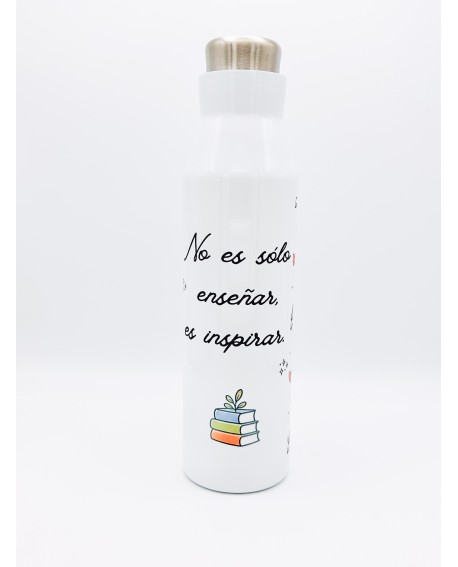 Botella térmica para profe “No es solo enseñar, es inspirar”