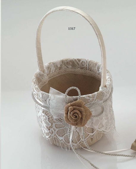 Cesta puntillas rústica para arras y pétalos con referencia DOP-1317 y un precio de 19,12 € de la sección Detalles para bodas