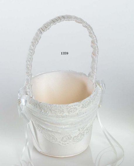 Cesta encaje para arras y pétalos con referencia DOP-1359 y un precio de 19,48 € de la sección Detalles para bodas